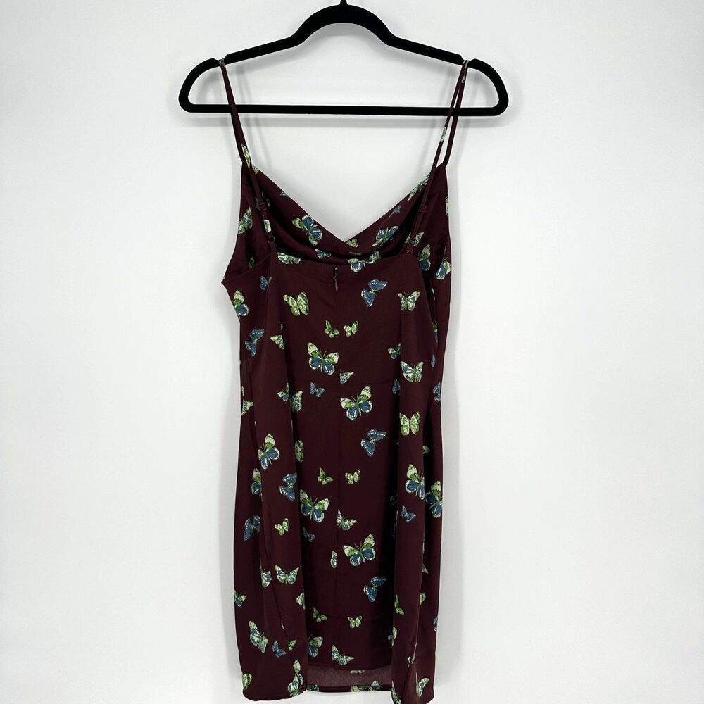 Urban Outfitters Womens Mallory Mini Slip Dress Size M Butterflies Y2K Whimsical - Picture 9 of 10